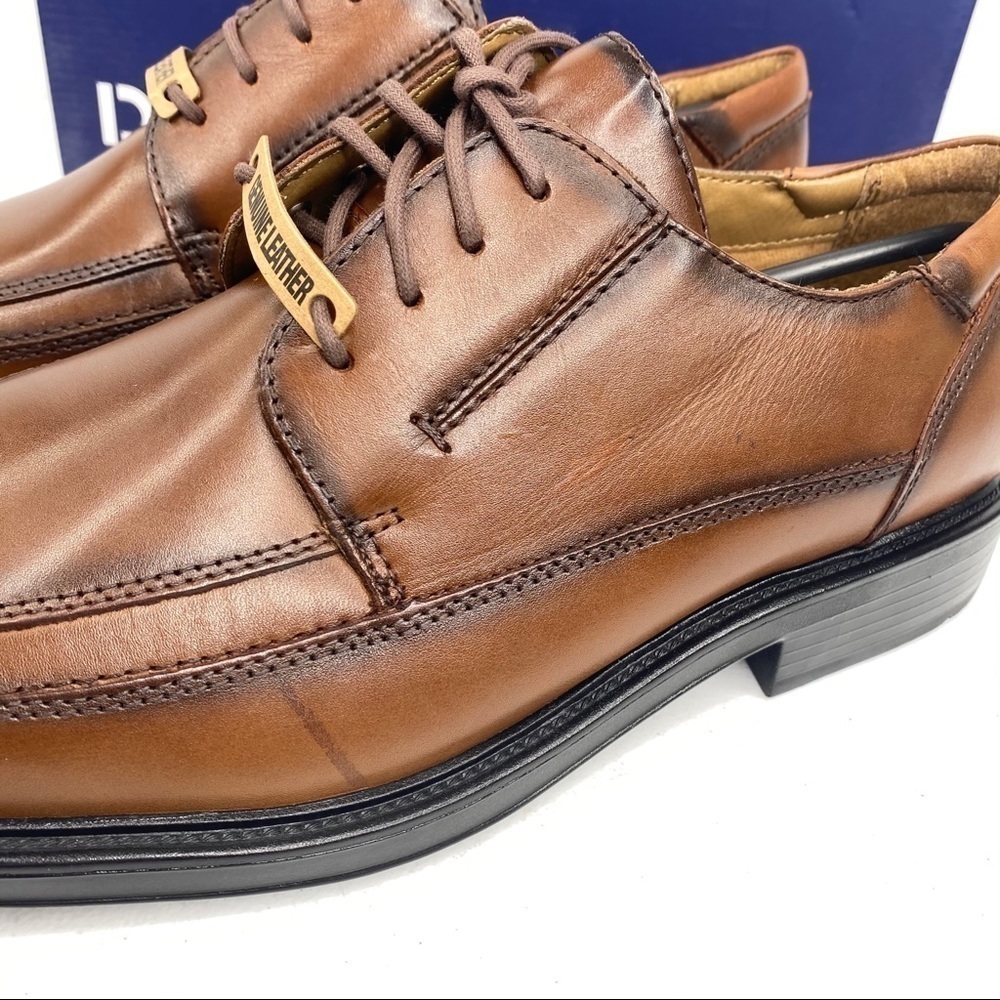 DOCKERS Perspective Tan Leather Lace Up Shoes - Picture 10 of 13